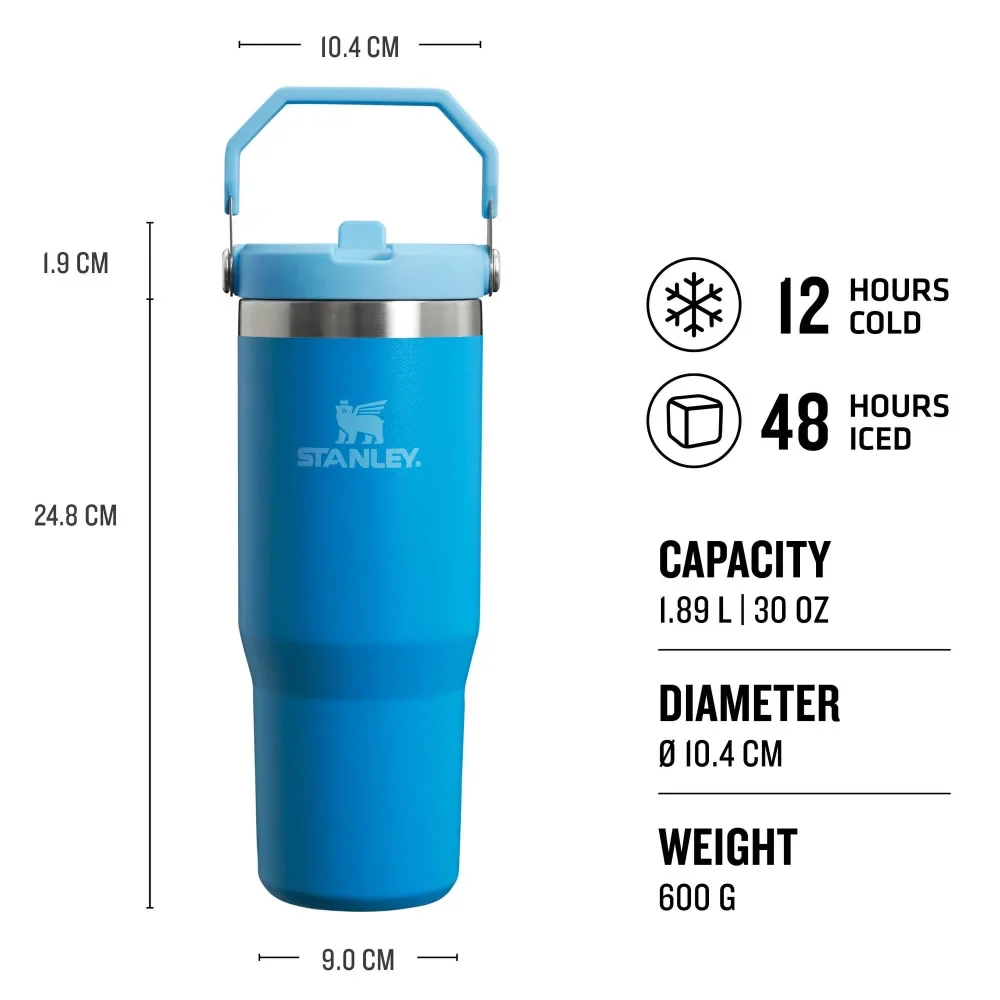 10-09993-313 (2) ماگ استنلی سری THE ICEFLOW مدل FLIP STRAW TUMBLER – حجم 880 میلی لیتر