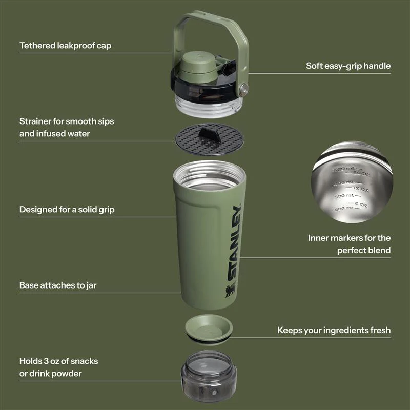 شیکر مخزن دار استنلی مدل The Active Shaker حجم 590 میلی لیتر